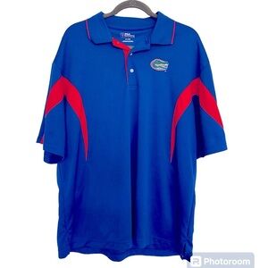 Florida Gators PGA Tour Men’s Polo Golf Shirt Blue Orange Short Sleeve Size XL